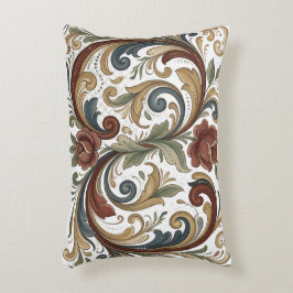 Nordisk Heritage Rosemaling Design Dekorativ Kuddc Prydnadskudde