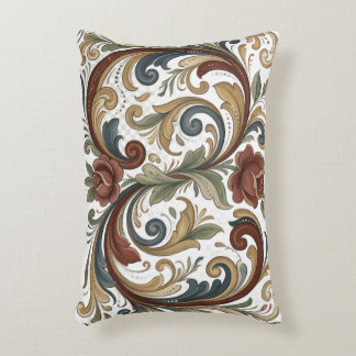 Nordisk Heritage Rosemaling Design Dekorativ Kuddc Prydnadskudde