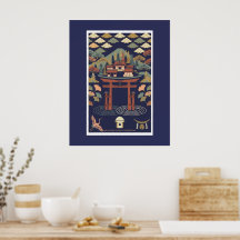 Nordisk-Japansk Illustration –JAPAN Affisch