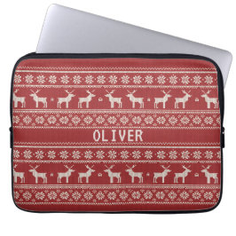 Nordisk jul med renar, personlig laptop fodral
