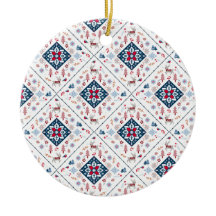 Nordisk jul Mönster, Snöflingor och renar