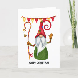 Nordisk jul Tomte Foto Helgkort