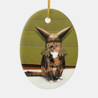 Nordisk katt: Ammas ej Julgransprydnad Keramik