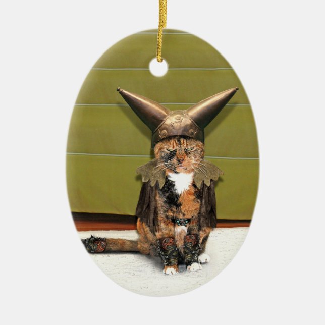 Nordisk katt: Ammas ej Julgransprydnad Keramik (Framsidan)