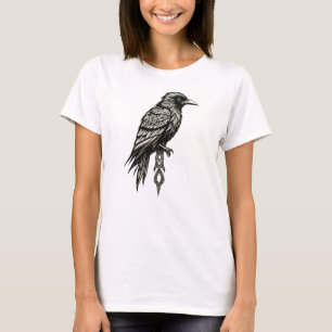 Nordisk keltisk ravn tatuering knut stil t shirt