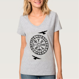 Nordisk kompass, ravens, Huginn, Muninn, Viking T Shirt