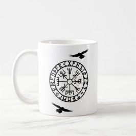 Nordisk kompass, runor, Huginn, Muninn, Viking Kaffemugg
