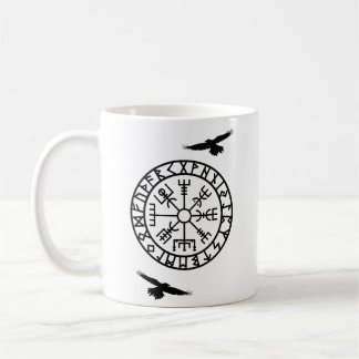 Nordisk kompass, runor, Huginn, Muninn, Viking Kaffemugg