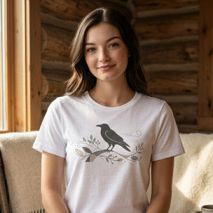 Nordisk Kråkkonst Naturälskare Meningsfull Present T Shirt