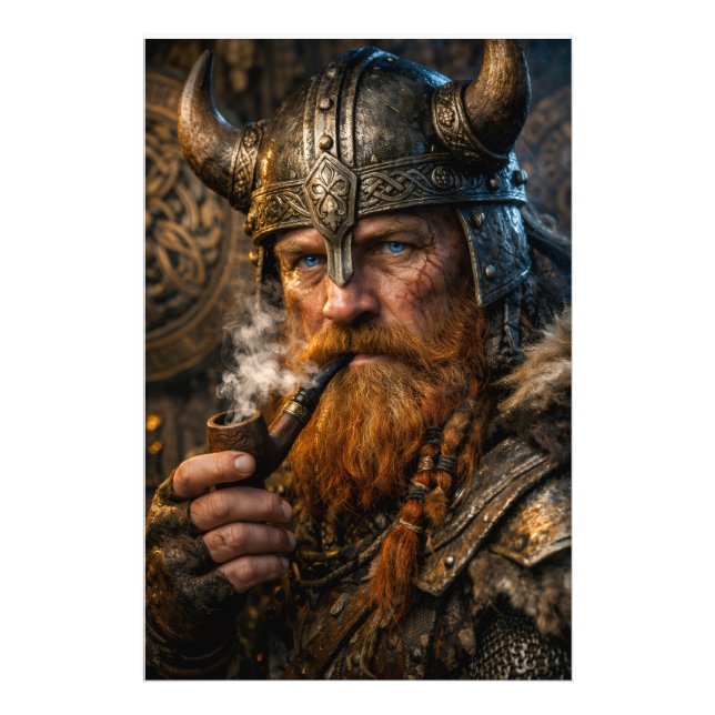 Nordisk krigare i vinterljus fototryck (Framsidan)