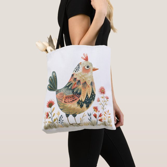 Nordisk Kyckling Totebag Tygkasse (Närbild)