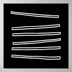 Nordisk minimalistisk svart vit abstrakt geometris poster