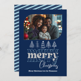 Nordisk natt Modern Retroklotter Jul Foto Julkort