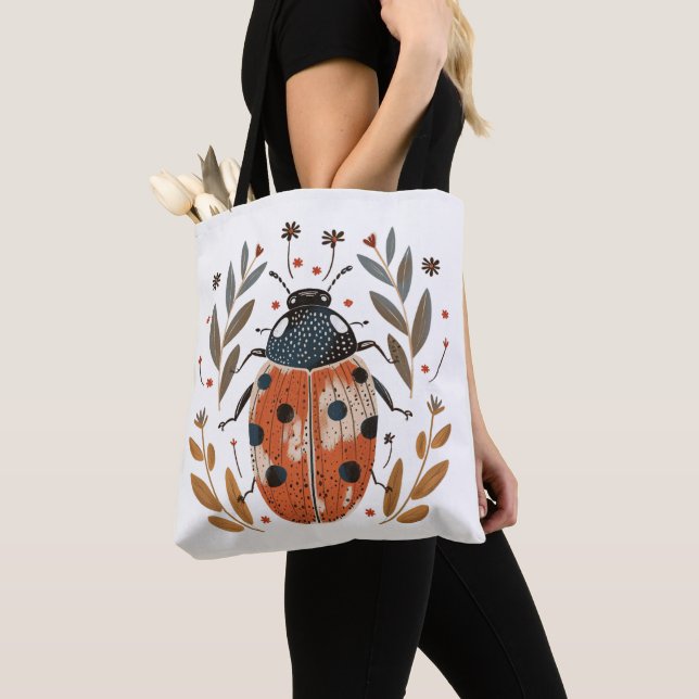 Nordisk Nyckelpiga Totebag Tygkasse (Närbild)