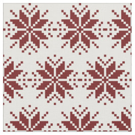 Nordisk Pixel Snowflake-jul Mönster Tyg