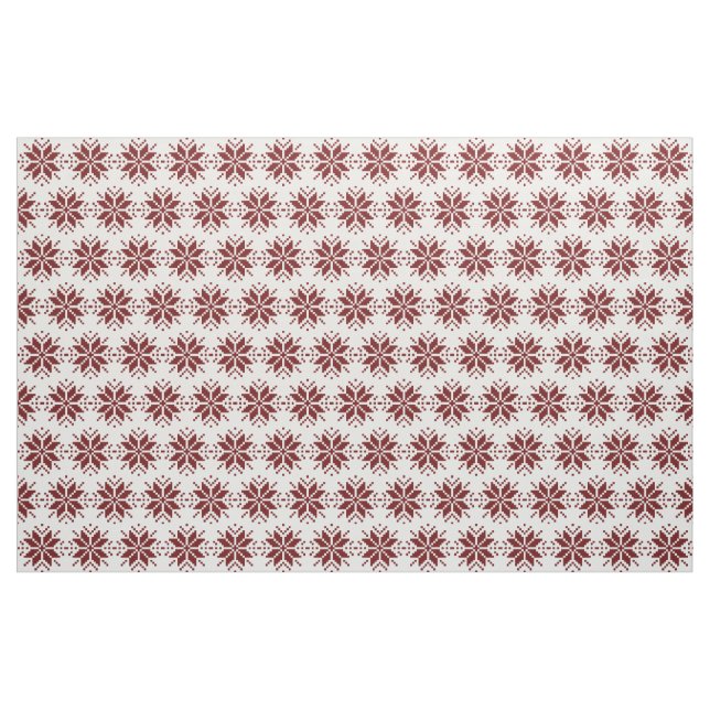 Nordisk Pixel Snowflake-jul Mönster Tyg (Fat Quarter)