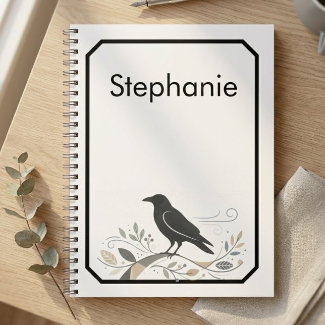Nordisk Ravens Namn Naturälskare Present Anteckningsbok (Nordic raven personalized notebook)