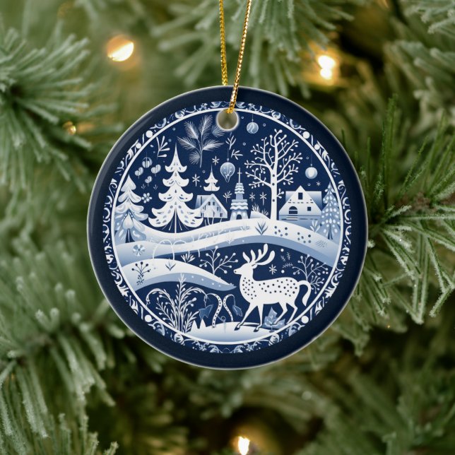 Nordisk Ren Ornament (Träd)