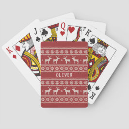 Nordisk Renstickad Mönster Personlig Casinokort