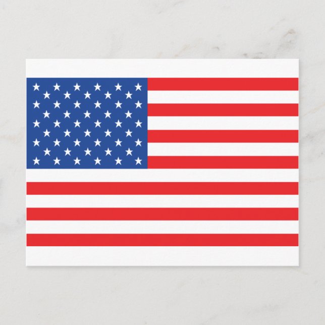 nordisk röd blåvit USA flagga Vykort (Framsida)