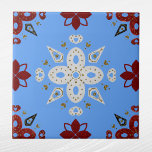 Nordisk röd Guld Blue Scandinavian Graphic Kakelplatta<br><div class="desc">Nordisk design i rött,  blått och guld</div>