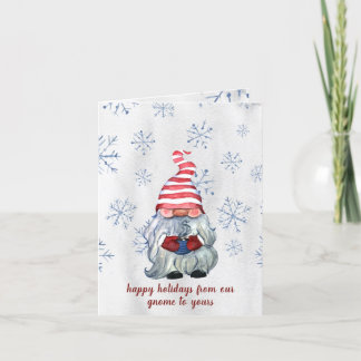 Nordisk skandinavisk vinter hygge Gnome Helgkort