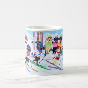 Nordisk skida Labradors målning Kaffemugg