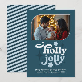 Nordisk skymning Modern blå julfotografi Julkort