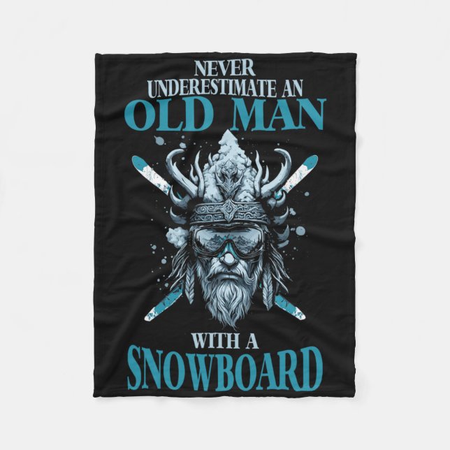 Nordisk snöboarder Snö Fläkt Snowboarding Ski Fleecefilt (Framsidan)