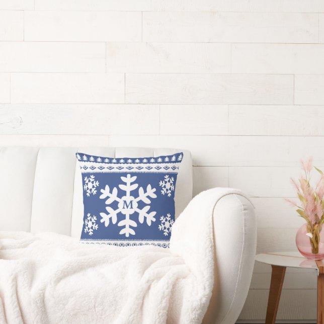 Nordisk snöflake och träd mönster kudde (Soffa)