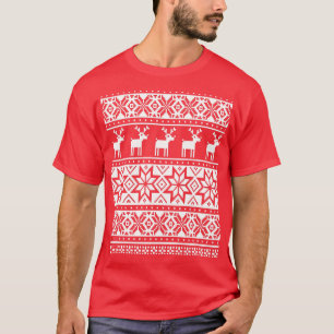 Nordisk snöflingrepp, ugga julsötare t shirt