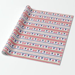 Nordisk stil utförsåkning snöskidor jul presentpapper