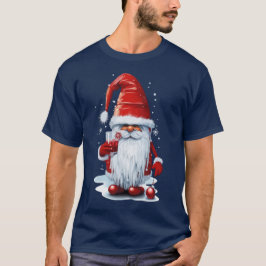 Nordisk Tomte Håller Ett Glas Granatäpplejuice T Shirt