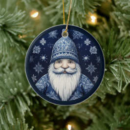 Nordisk tomteprydnad julgransprydnad keramik