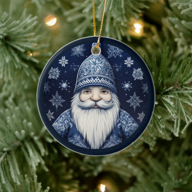 Nordisk tomteprydnad julgransprydnad keramik (Träd)