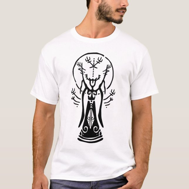 Nordisk totem – vikingasymbol t shirt (Framsida)