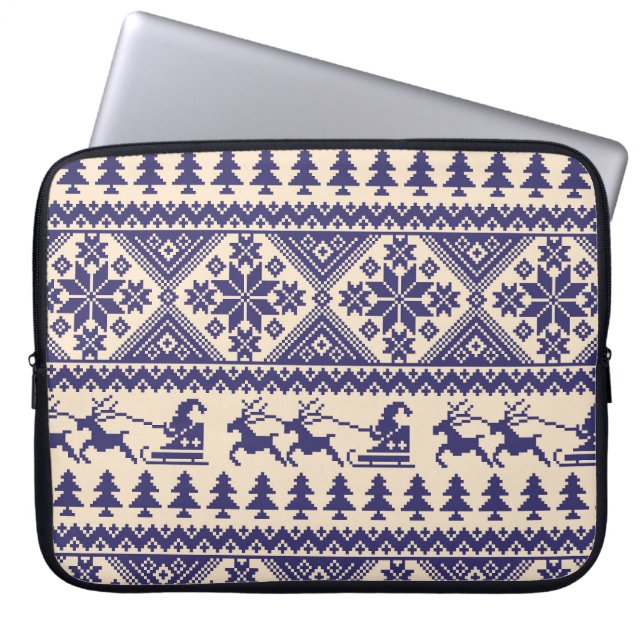 Nordisk tradition: Sömlös Mönster-design Laptop Fodral (Framsidan)
