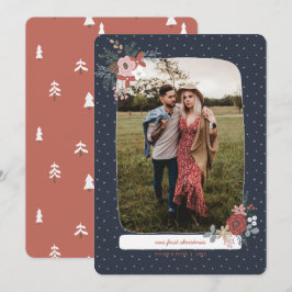 Nordisk vintertid - första gifta juljul-Helgdag Julkort