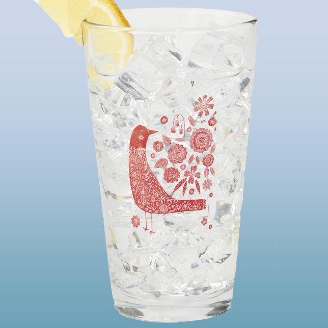 Nordiska fåglar glaskopp (Scandinavian bird glass tumbler)