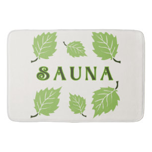 Nordiska finska Sauna Birch Löv Bath Mat Badrumsmatta