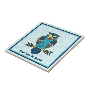 Nordiska folkArt Uggla Kakelplatta