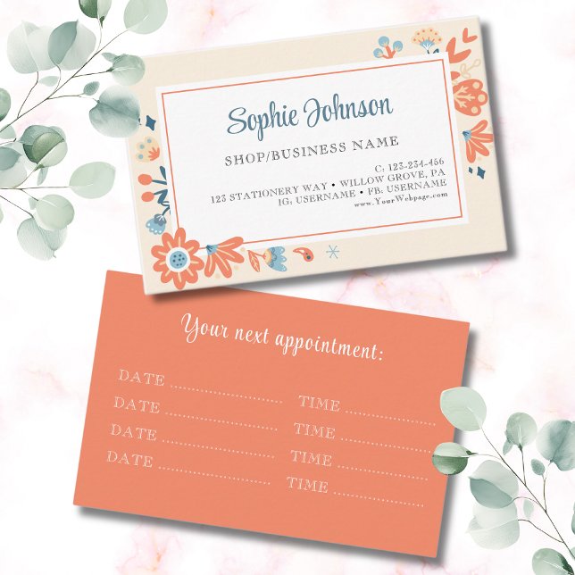 Nordiska folkblommor blommigt tidsbeställning kort (Skapare uppladdad)