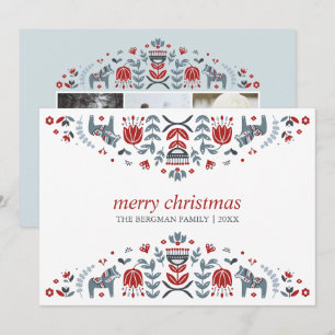 Nordiska folkkonst  Juli Helgdagar 3 Foto Julkort