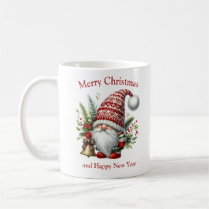Nordiska gnome med klockor och dekoration jul kaffemugg