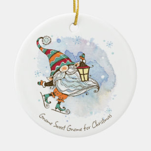 Nordiska Gnome-Personligen Jul Julgransprydnad Keramik