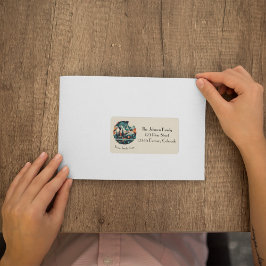 Nordiska Gräs och toppar, anpassningsbar Adressetikett