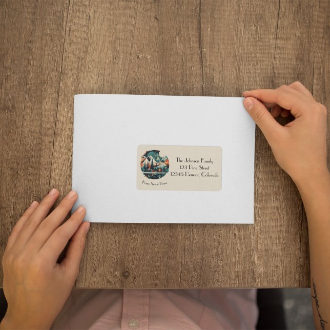 Nordiska Gräs och toppar, anpassningsbar Adressetikett (Skapare uppladdad)