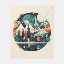 Nordiska Gräs och toppar, anpassningsbar Fleecefilt