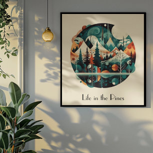 Nordiska Gräs och toppar, anpassningsbar Poster