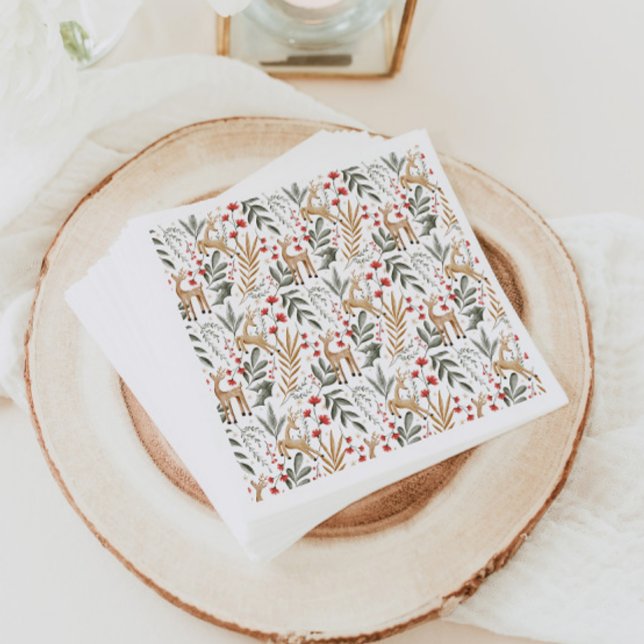 Nordiska Helgdag Pappra Napkins Scandi-Hjorten Pappersservett (Skapare uppladdad)